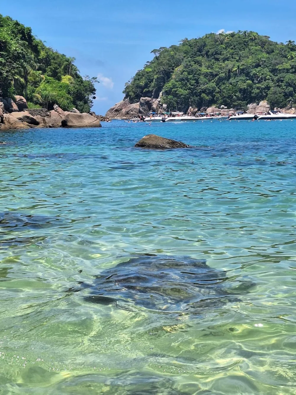 Água cristalina em Ubatuba